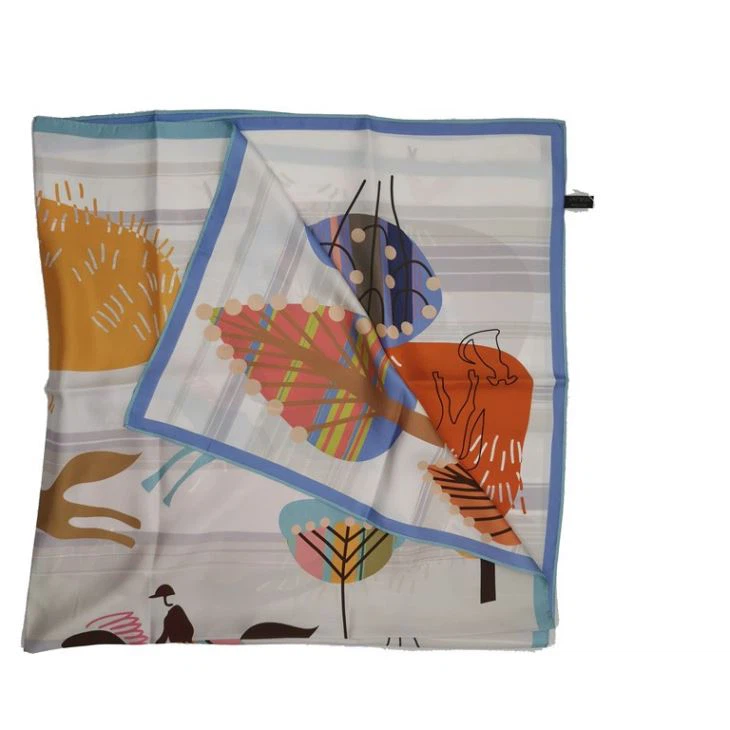 Double Sided Custom Digital Printed High Quality Silk Scarf